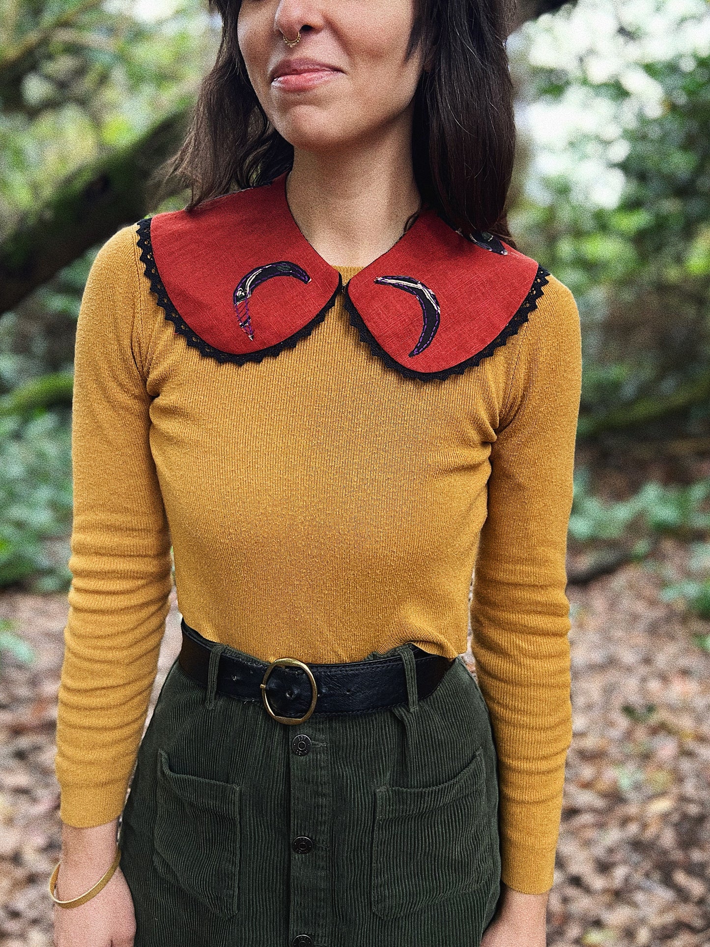 ONE PIECE 🌘 Embroidered removable collar