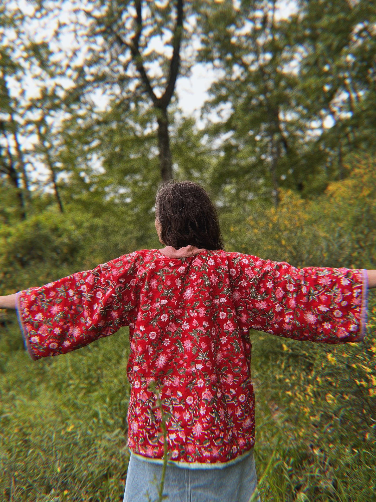 Block printed padded oversize kimono size S/M