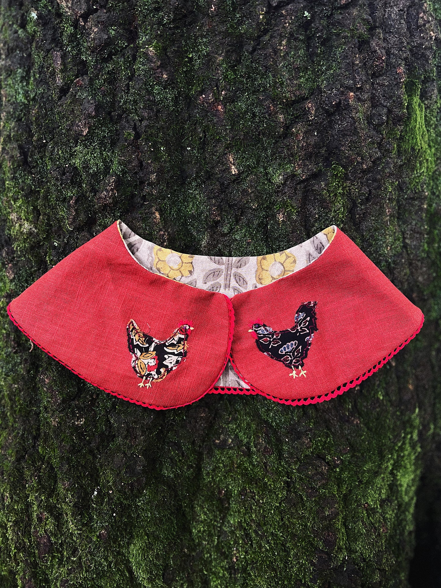 ONE PIECE 🐔 Embroidered removable collar