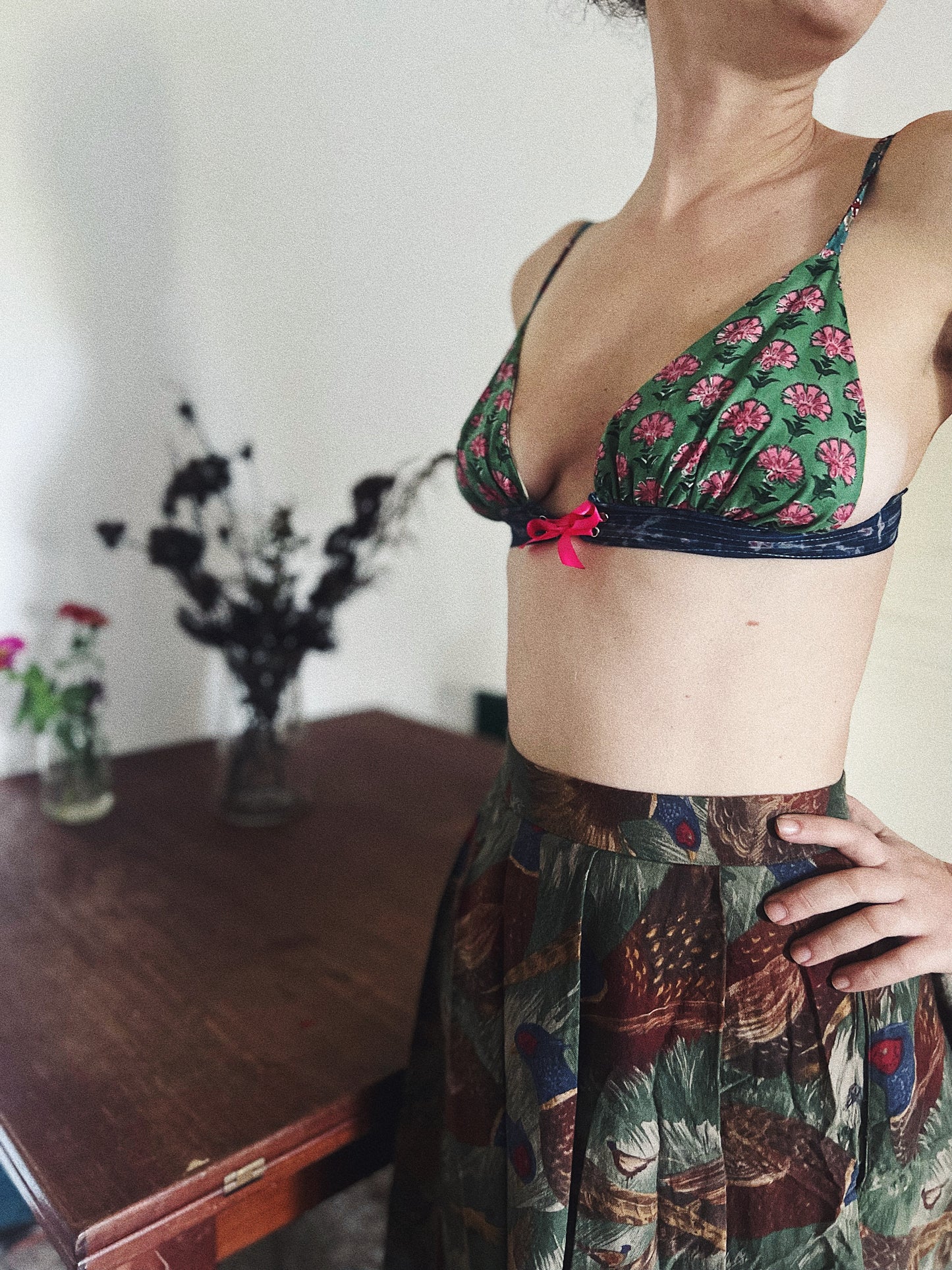 Limited capsule collection ✨ Block printed cotton bra/top