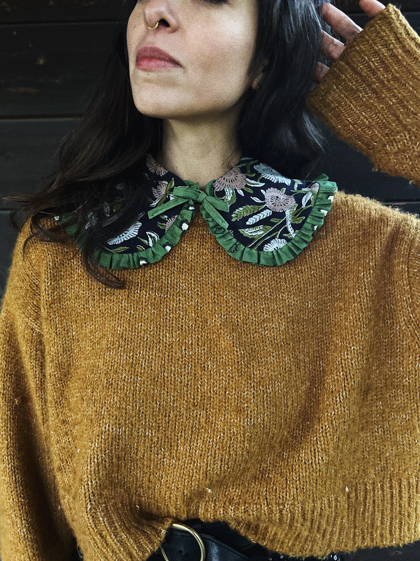 ONE PIECE ✨ Block printed removable collar