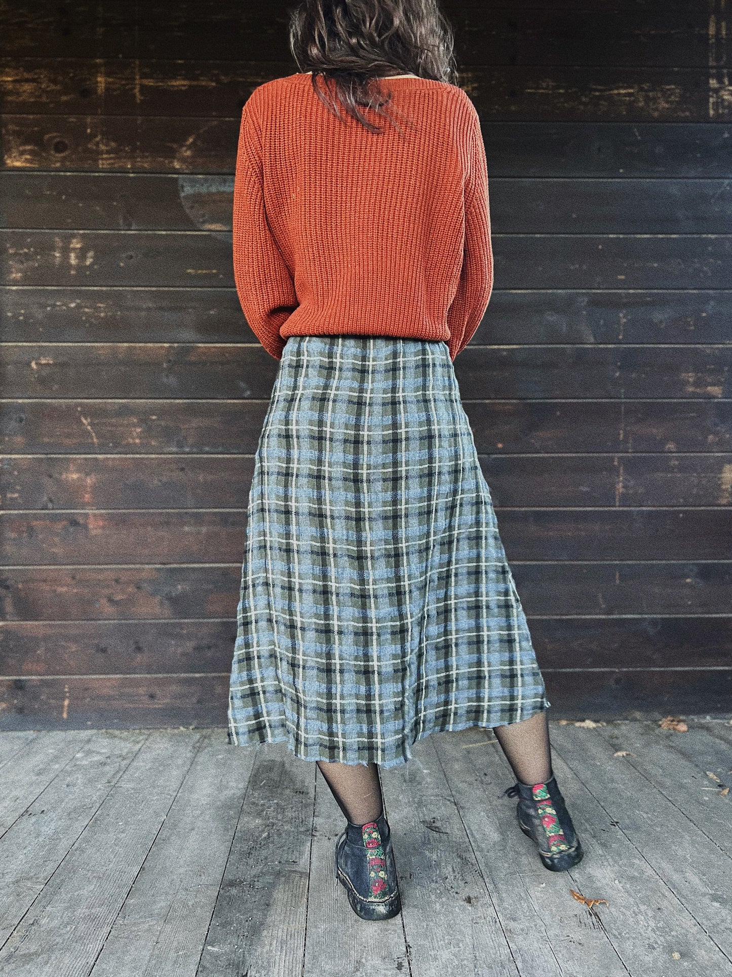 Plaid Phoebe skirt with pence