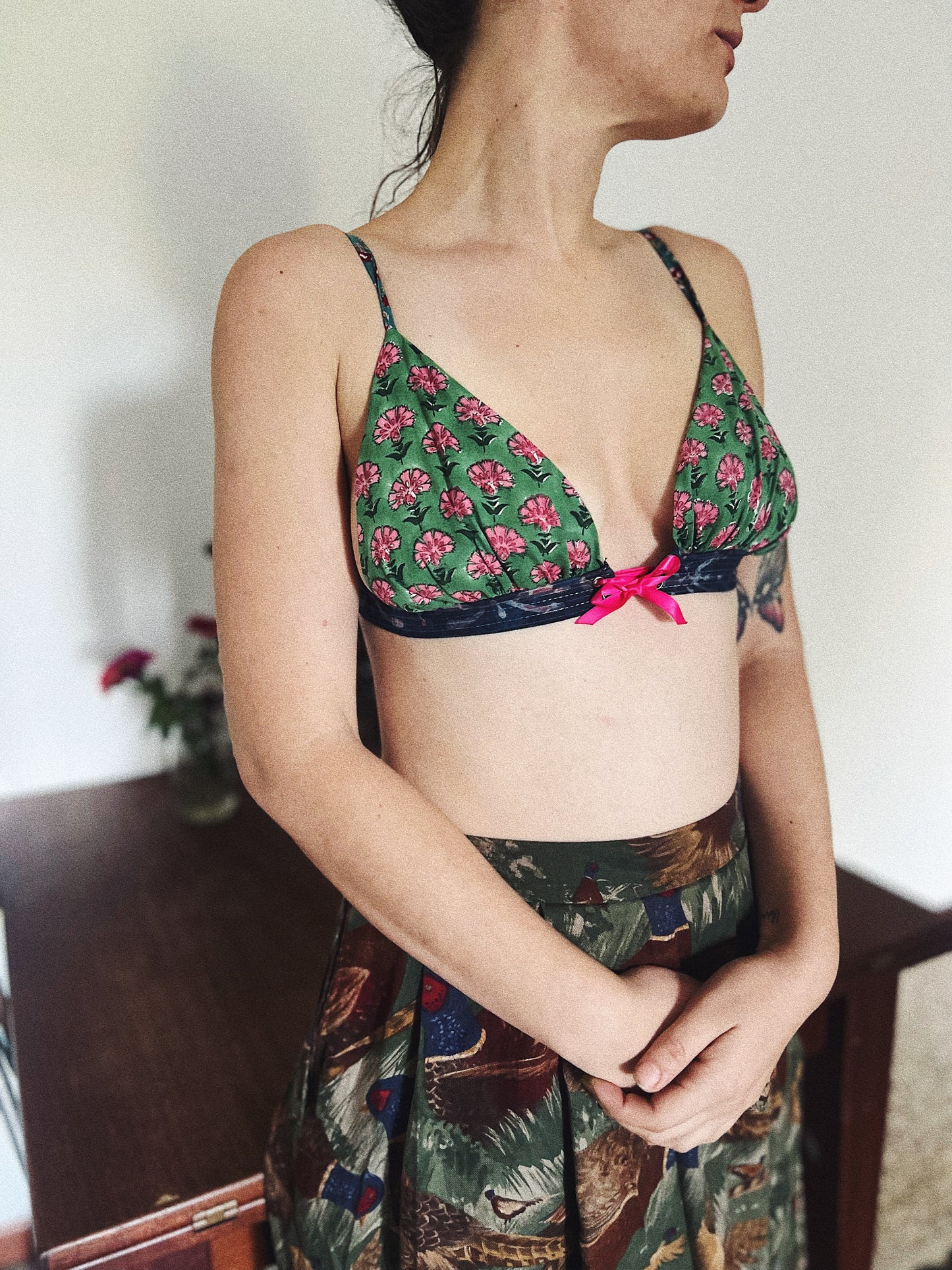 Limited capsule collection ✨ Block printed cotton bra/top