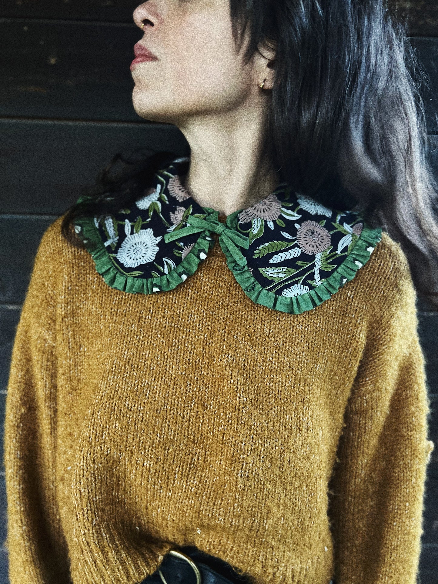 ONE PIECE ✨ Block printed removable collar