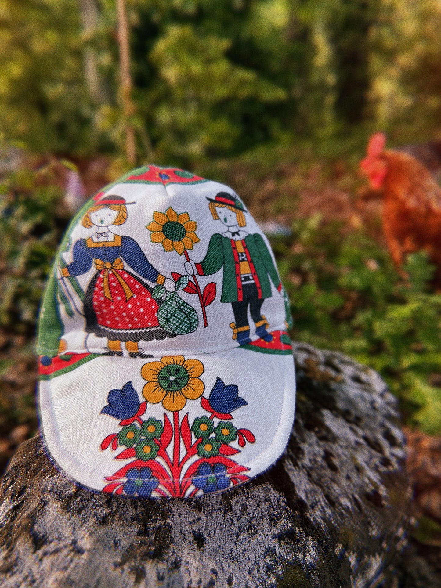 Baseball hat ~ Upcycled vintage blanket