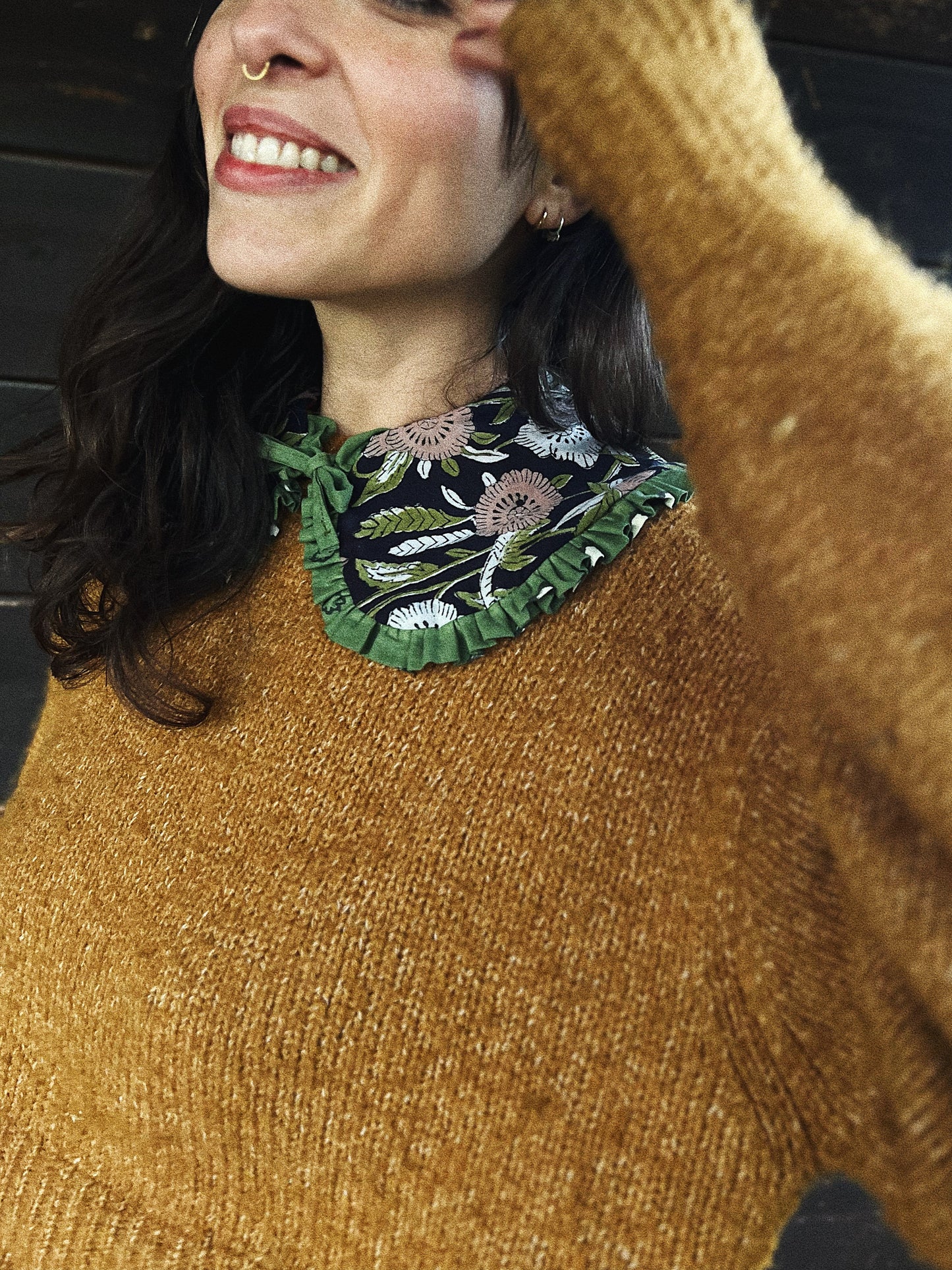 ONE PIECE ✨ Block printed removable collar