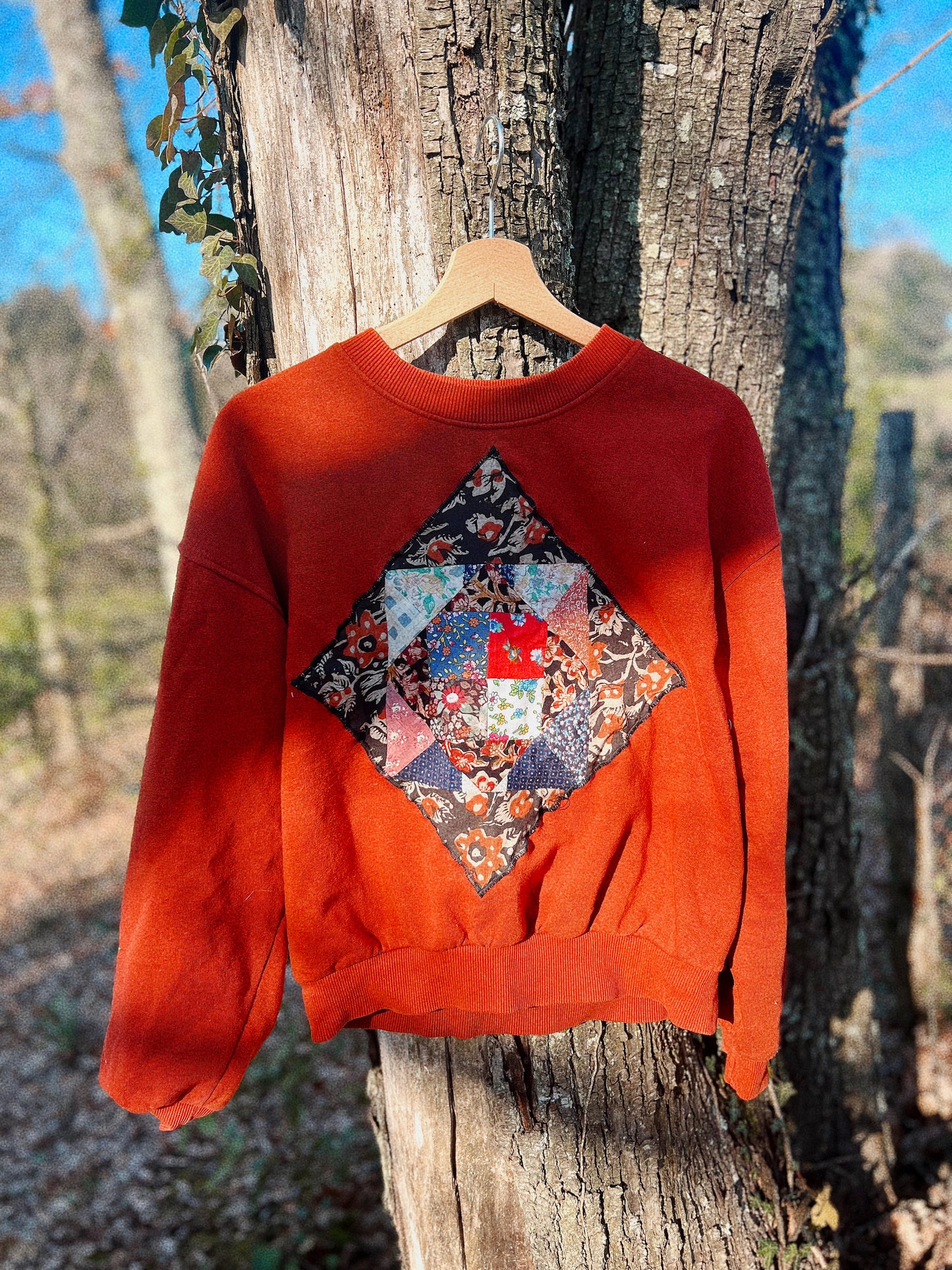 Upcycled quilted sweater size M