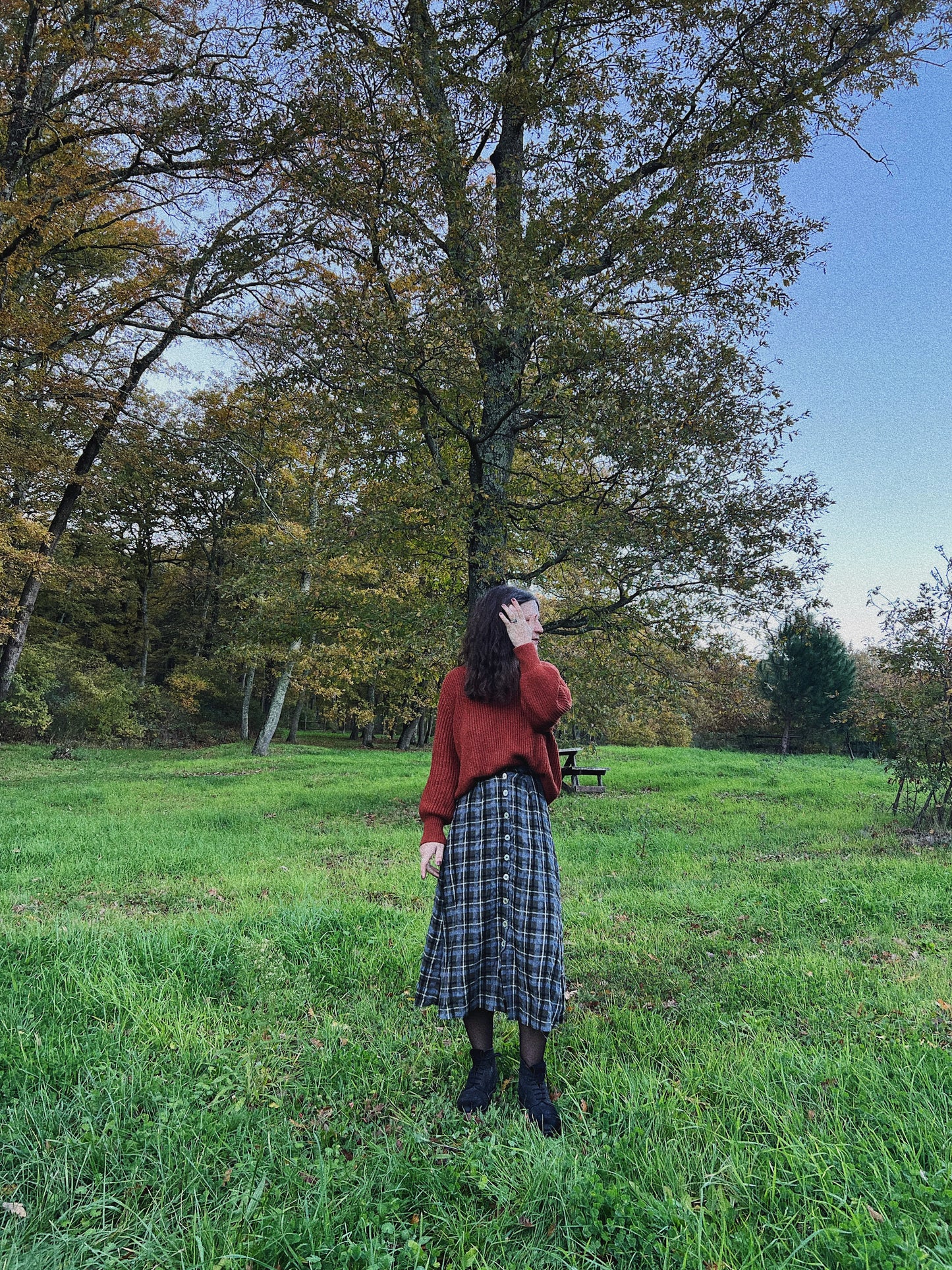 Plaid Phoebe skirt with pence