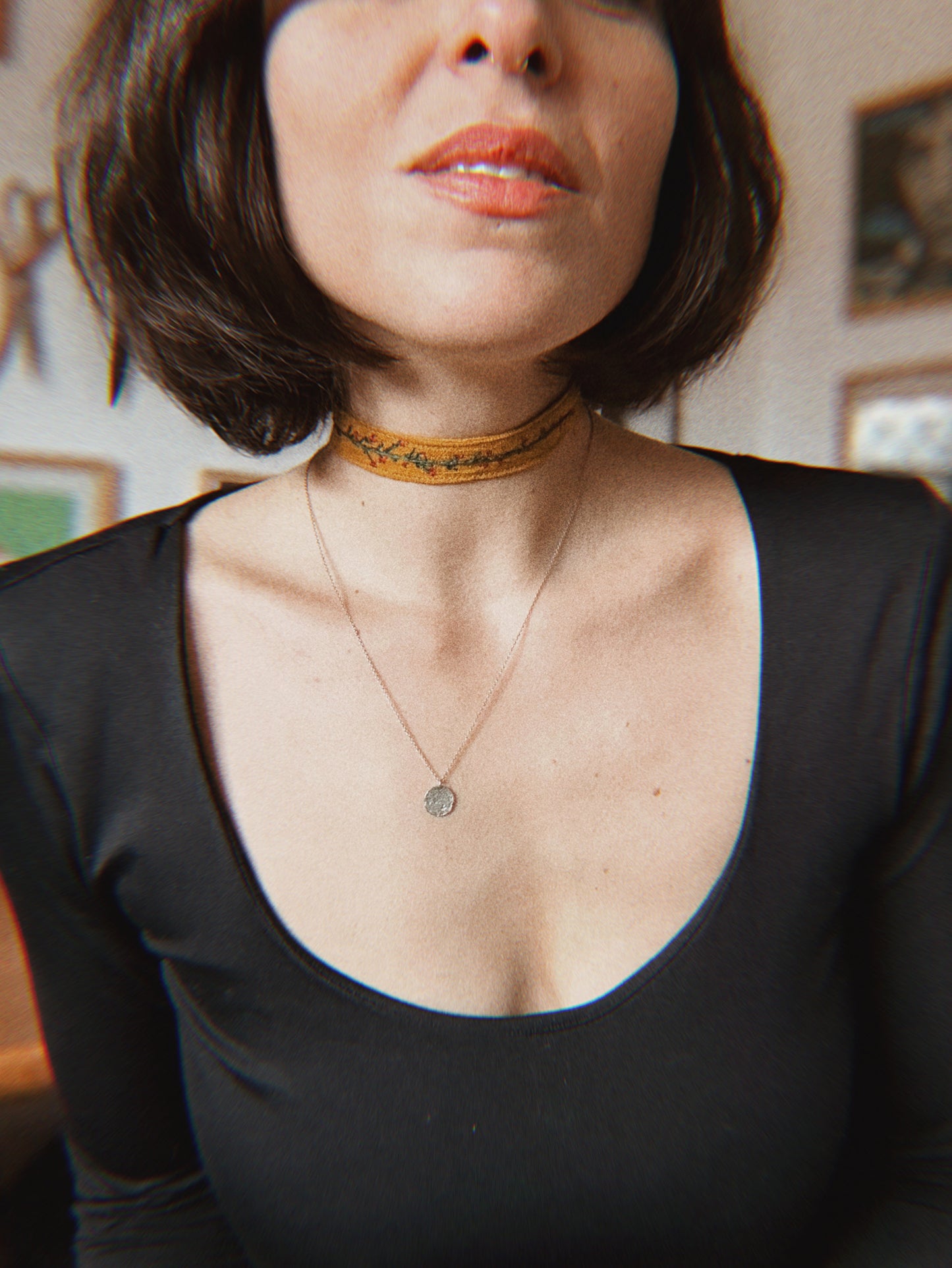 Chocker ✨ hand embroidered linen chocker
