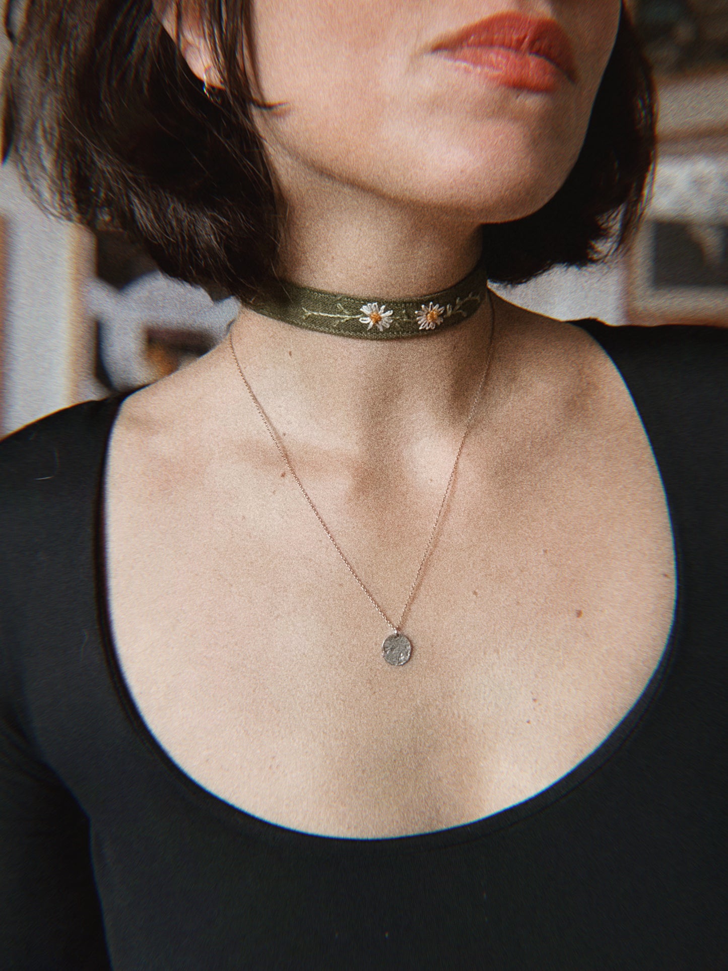Chocker ✨ hand embroidered linen chocker