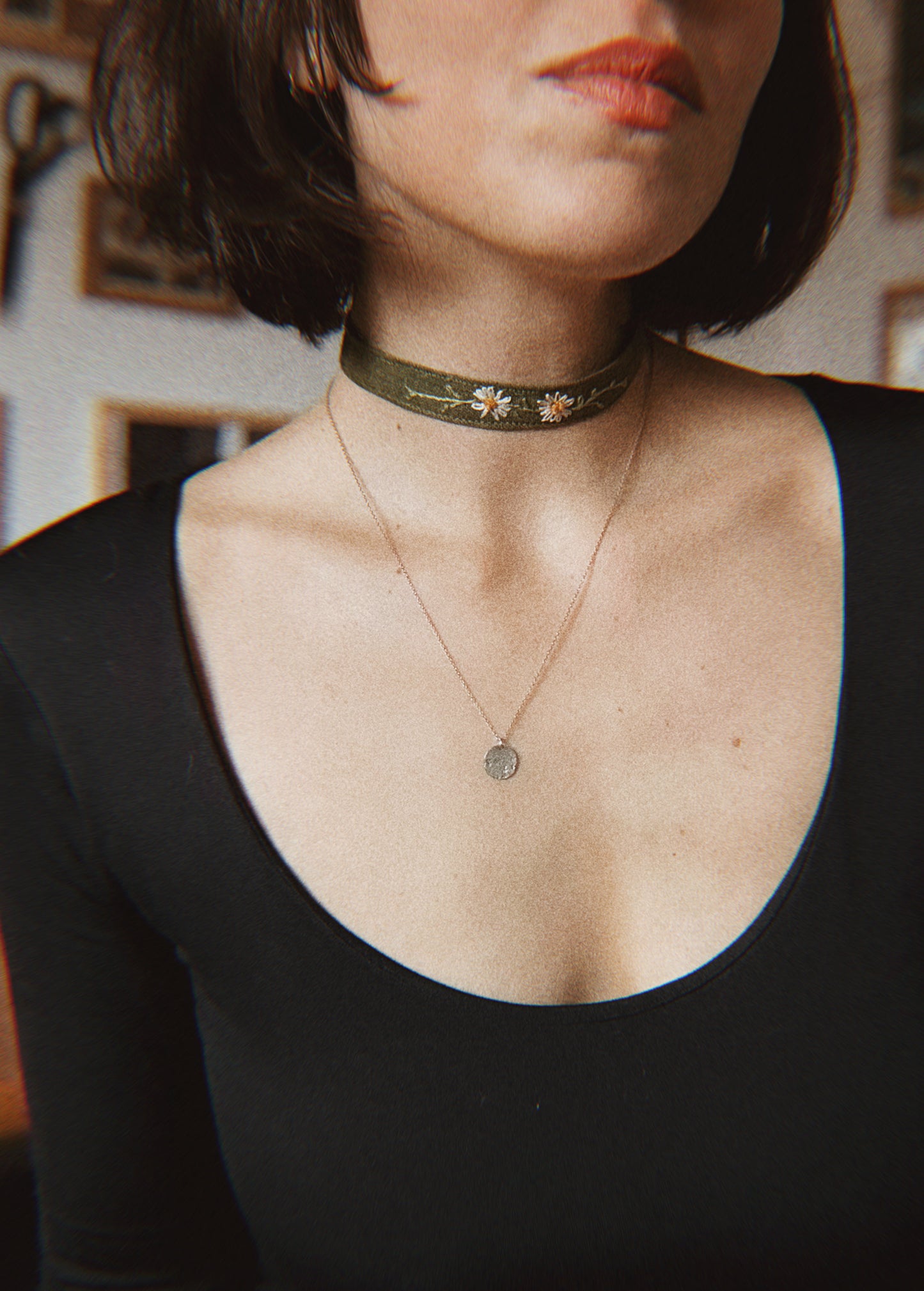 Chocker ✨ hand embroidered linen chocker