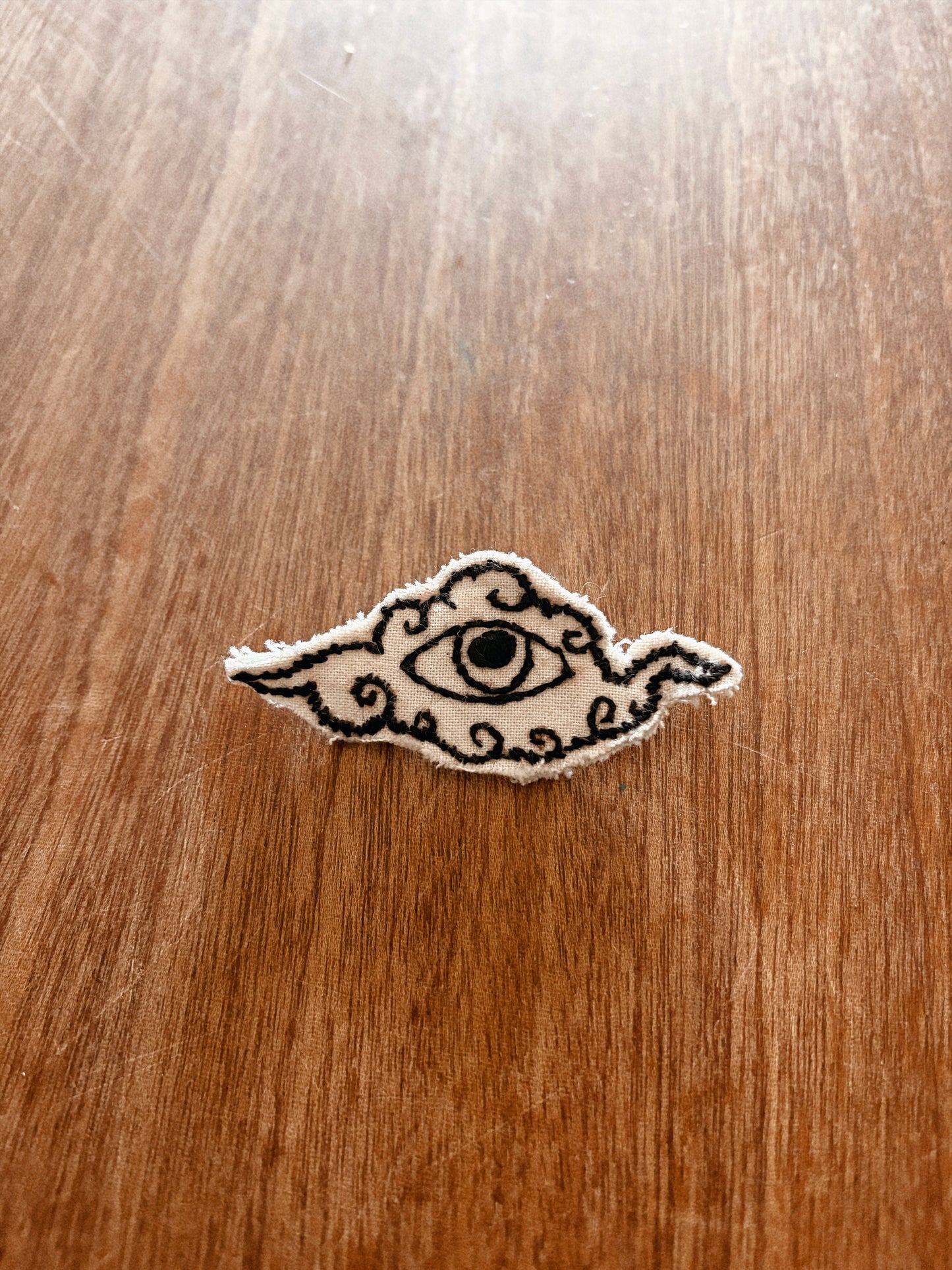 Hand embroidered brooch