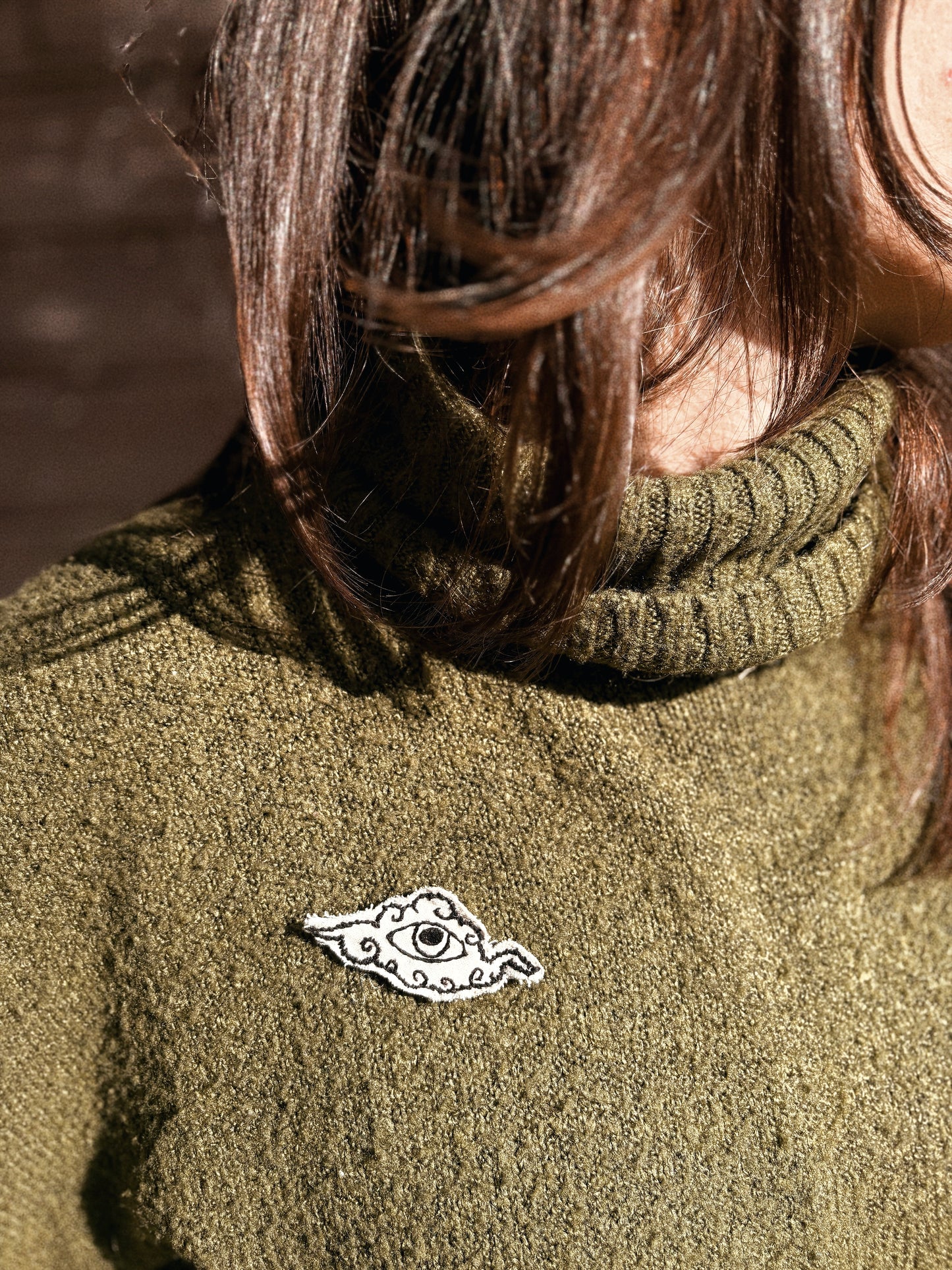 Hand embroidered brooch