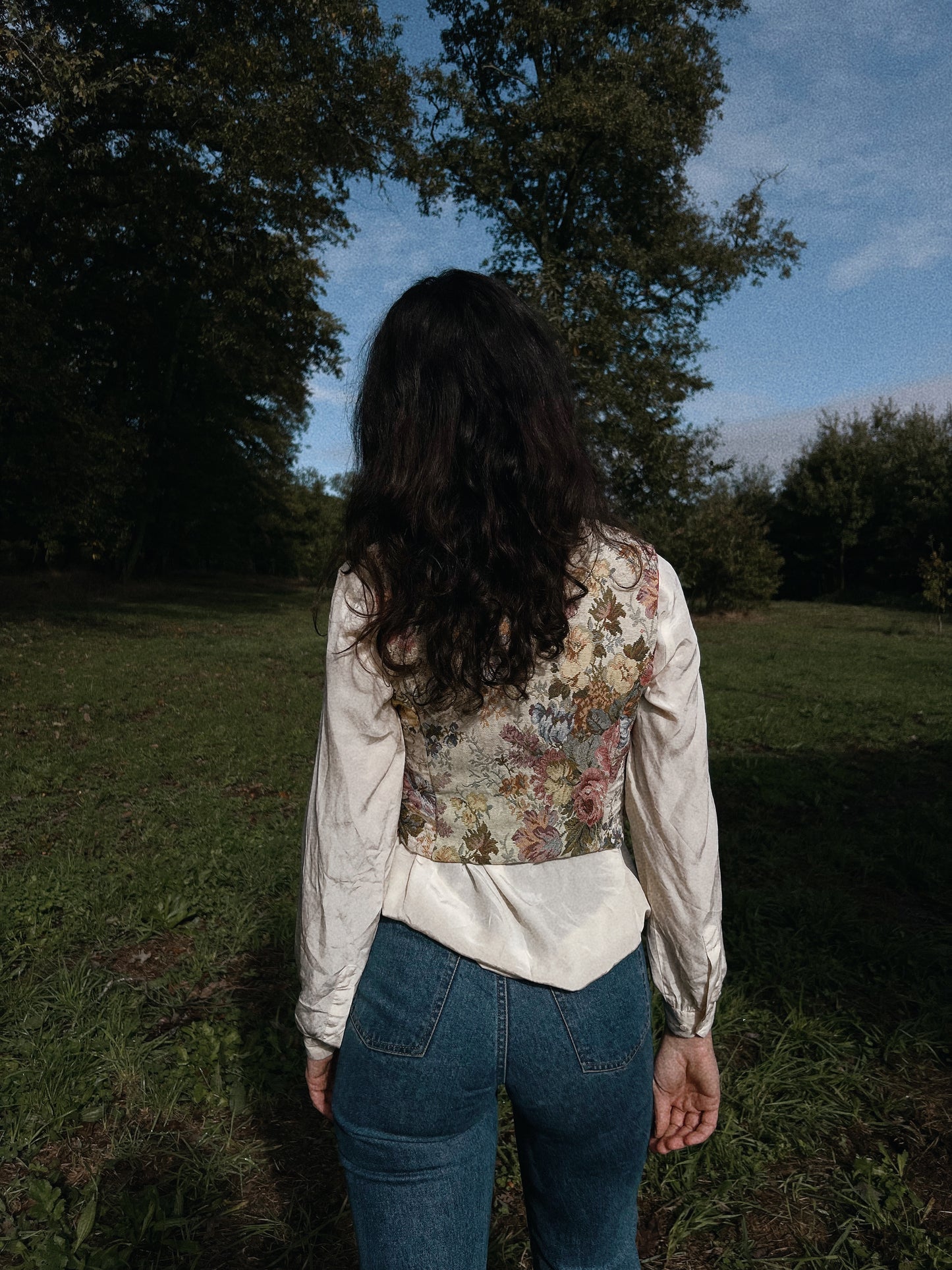 Vintage fabric vest size M