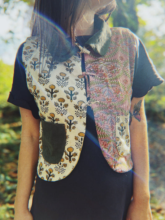 ONE PIECE Patchwork George Vest size S/M (worn by a size S)