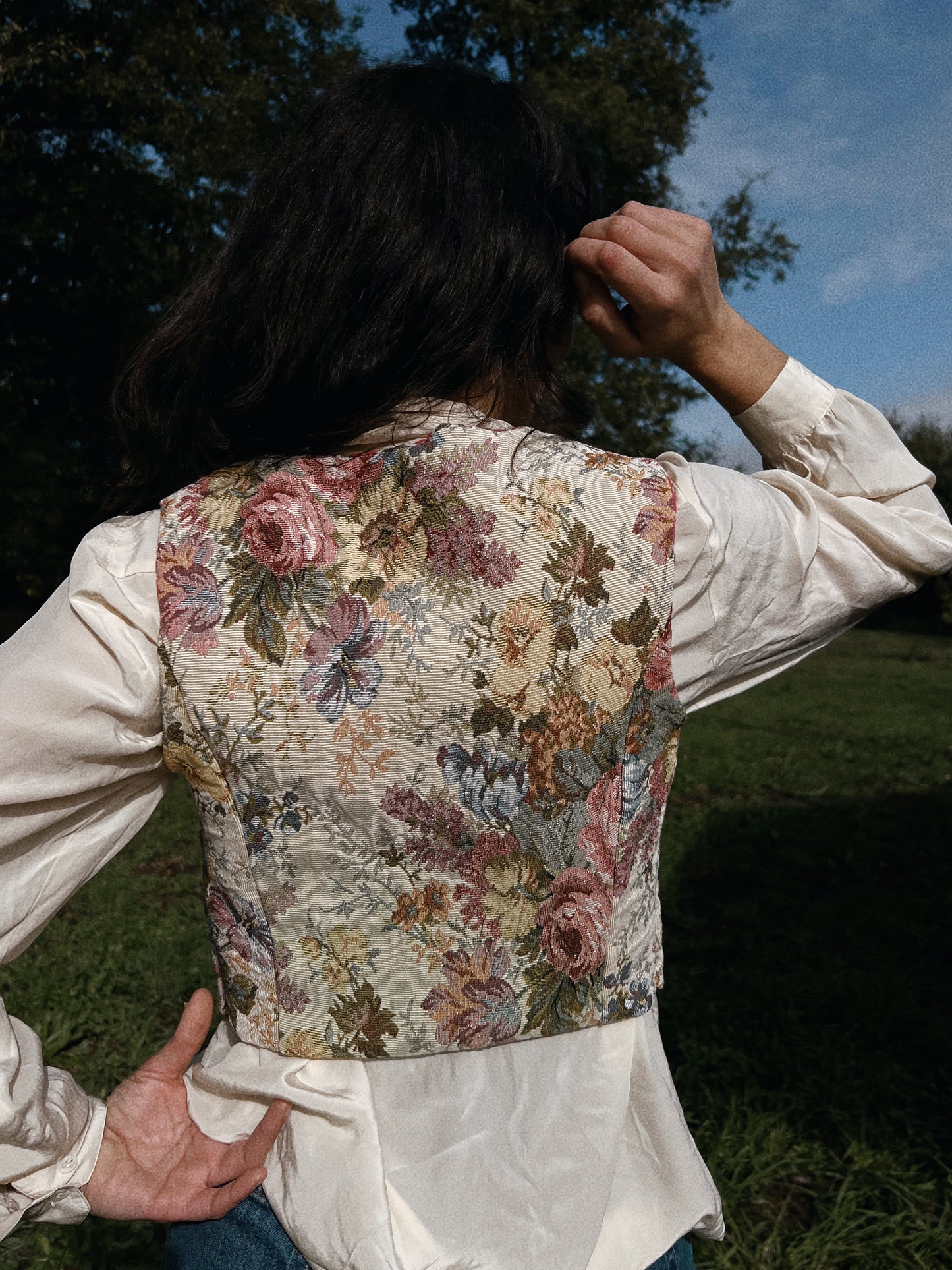 Vintage fabric vest size M